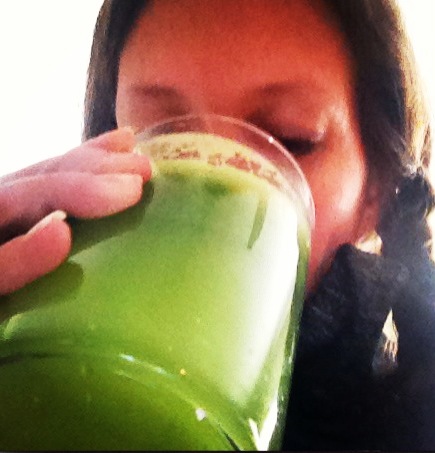 Lisa and green juice