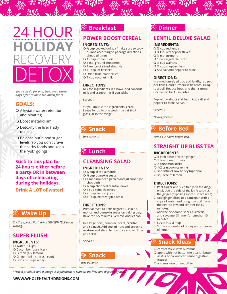 24 Hour Holiday Recovery Detox